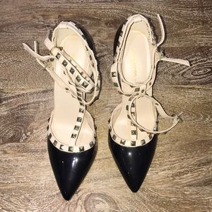 Black Heels with spikes